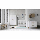 Chambre TRIO lit 70x140 commode armoire LOUNGE Blanc